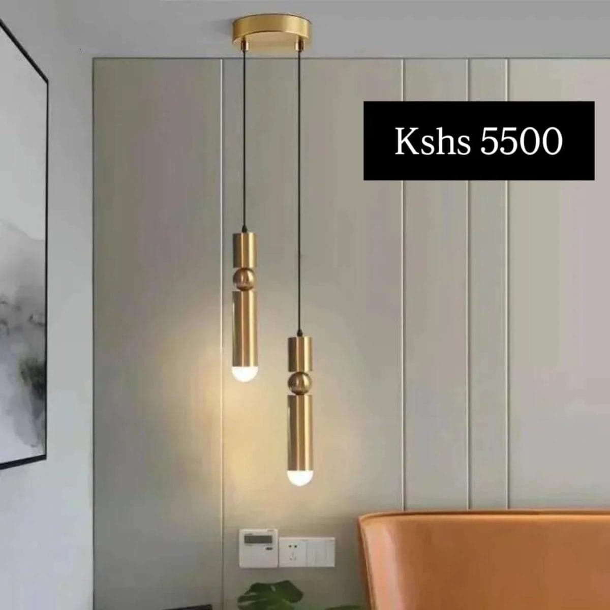 Modern Gold Double LED Pendant Light